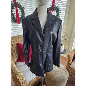 Adler Collection Pig Skin Leather Jacket Women's Size M Vintage Black